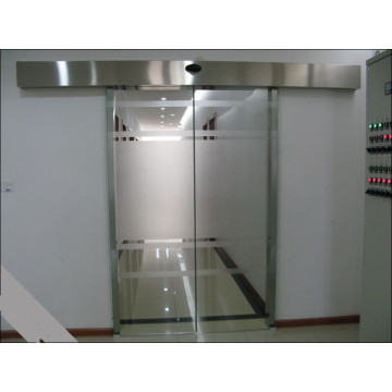 Porta deslizante dobro de vidro de aço inoxidável automática