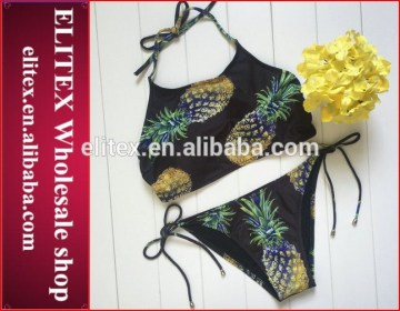 Wholesale Pineapple Fashion Woman Latest Korean Swimsuit 2017