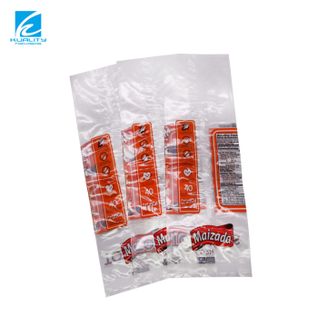 Food Grade Customized Transparent Side Gusset Corn Flatbread Bag