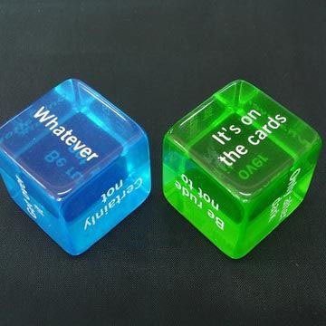 Custom printing fluorescent glow in dack dice