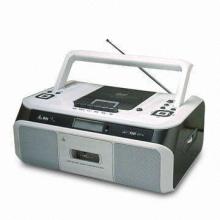 Portable DVD Boombox with FM/AM Radio, Supports CD-R/CD-RW