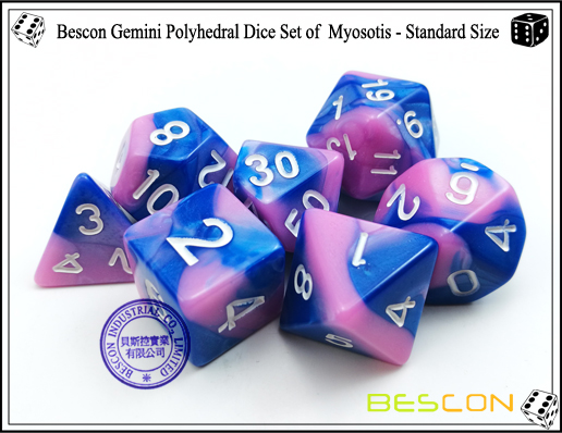 Bescon conjunto de dados Gemini de Myosotis-4 Bescon Gemini Dice Set of Myosotis-4