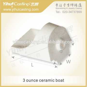 Ceramic boat crucible, Jewellery casting tools, 3 ounce ceramic boat, crucible ceramic
