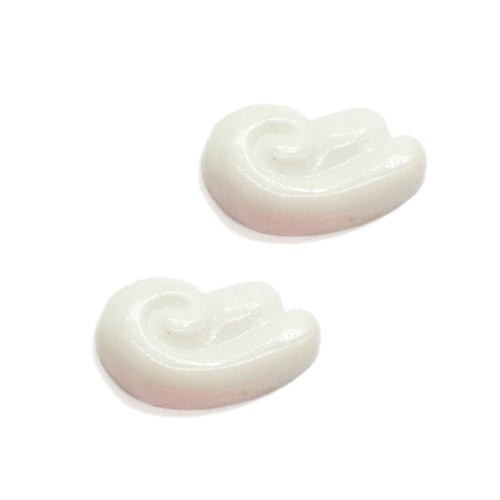 Nieuwe Aankomen Cartoon Hoek Vleugel Hars Cabochon Roze Witte Kleur Gebaar Plaksteen Ornament voor Telefoon Cover Decoratie Drop Earrin