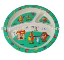 round melamine kid's plate