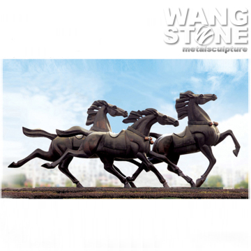 Antique Bronze Running Horse Sculpture