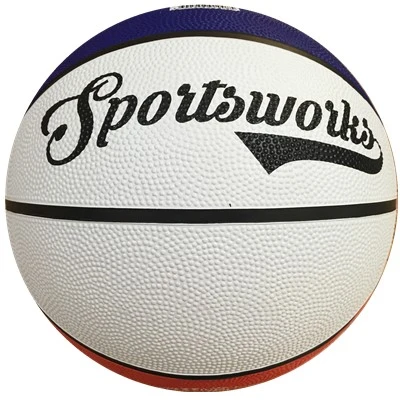 Red White Blue Size 7 Rubber Basketball