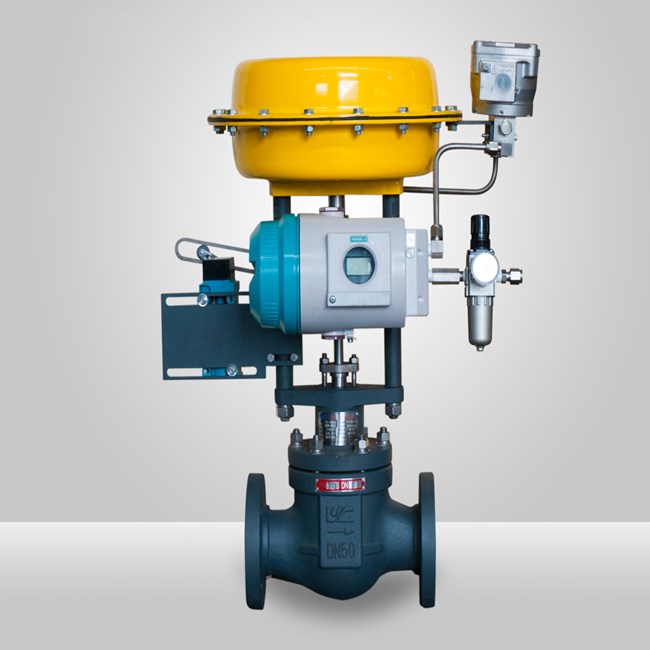 HT9000 Series Sliding-Stem Control Valve with Pressure Gauge