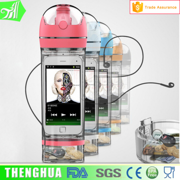 outdoor plastic shaker containers fashionable shaker water bottle