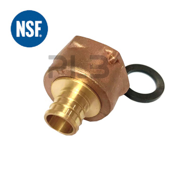 NSF lead free brass pex connection meter fitting 5/8''-2''