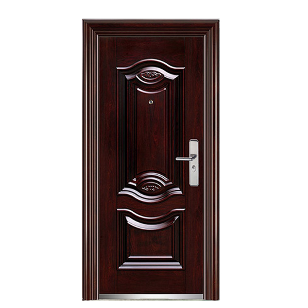 Hotel Entry Doors Popular Hot Sale Beautiful Fluorocarbon Paint Steel Security Doors Swing Graphic Design Office Building Modern