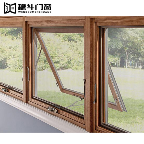 Aluminum Double Top Hung Glass Waterproof Awning Windows