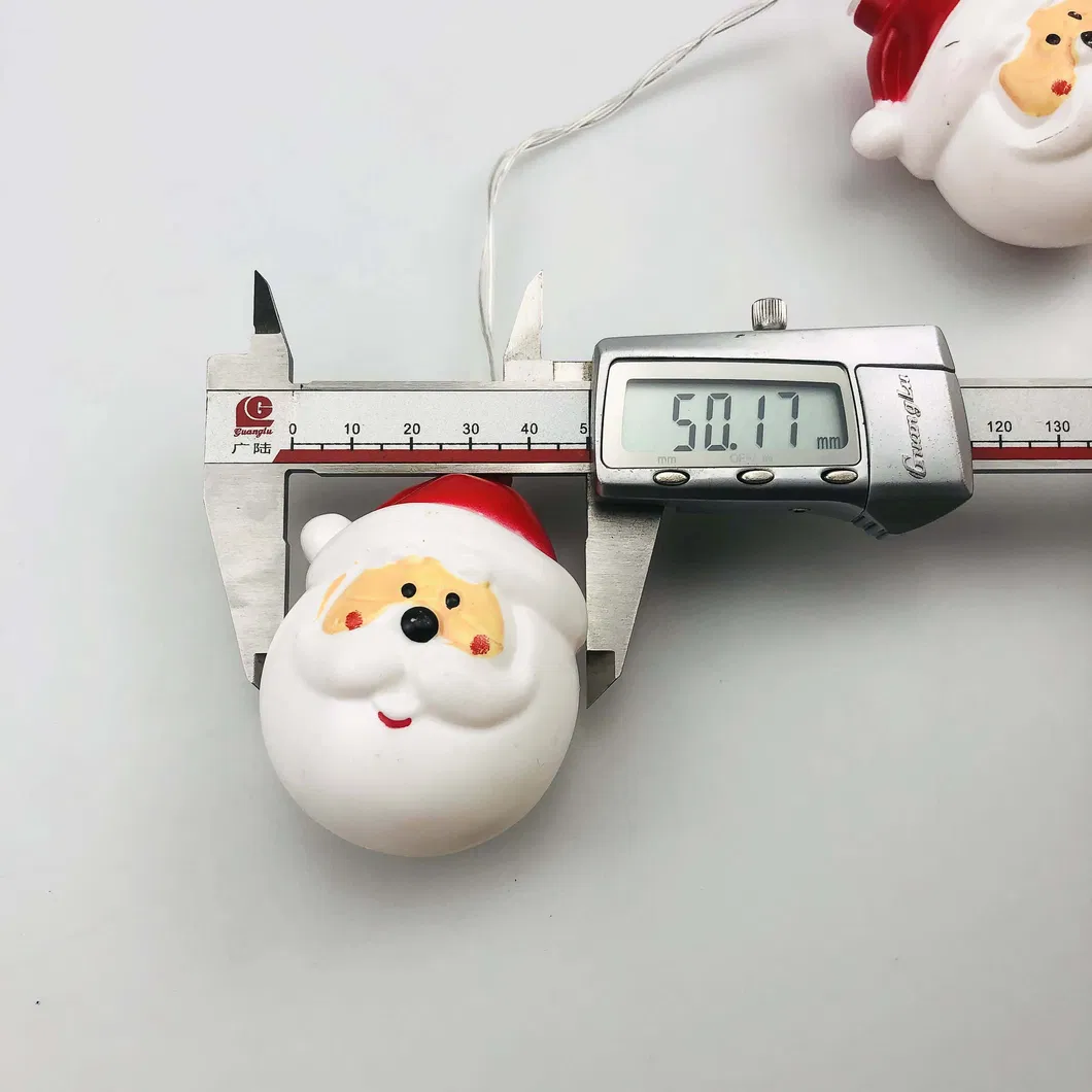 Colorful Festive LED String Lights Featuring Santa Claus & Snowman
