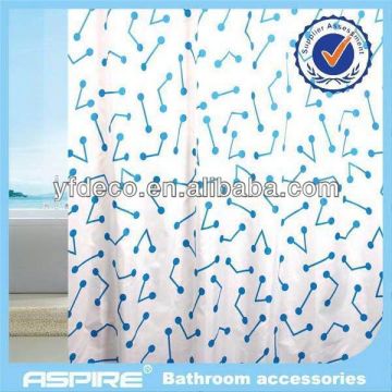 Polyester applique shower curtain