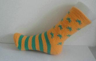 Soft Long Jacquard Ladies Cashmere Socks with Angora Wool f