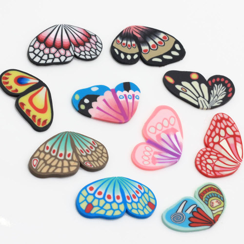 26 * 16 MM assortis Simulation ailes de papillon polymère argile bricolage enfants jouets artisanat bricolage accessoires argile décoration