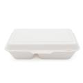 2 compartments food packaging sugarcane bagasse pulp box