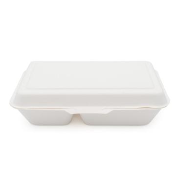 lunch box take away container paper food two compartment box