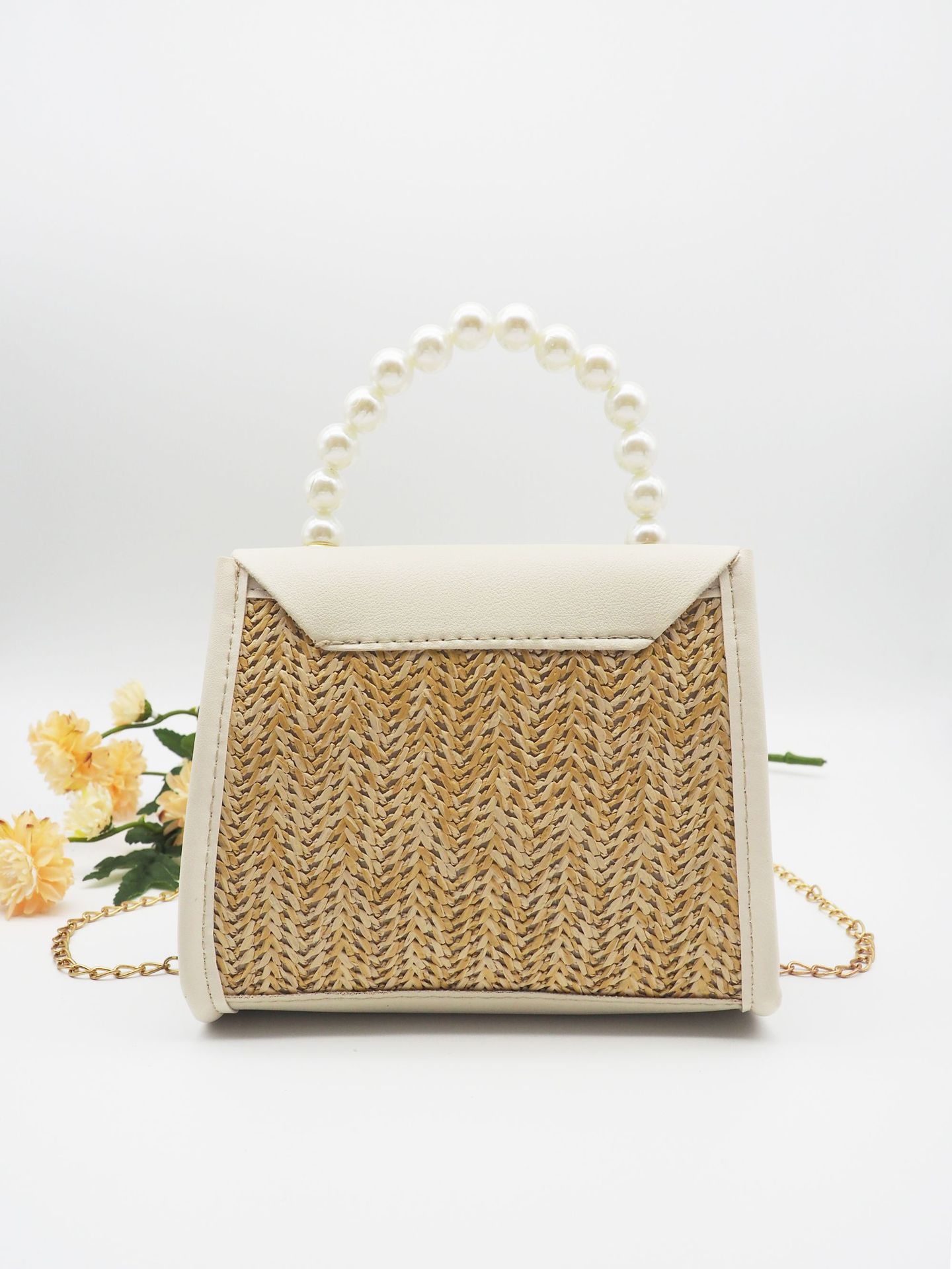 Summer Girl Bag Pastoral Style Woven Retro Portable Straw Woven Bag Fashion Messenger Bag