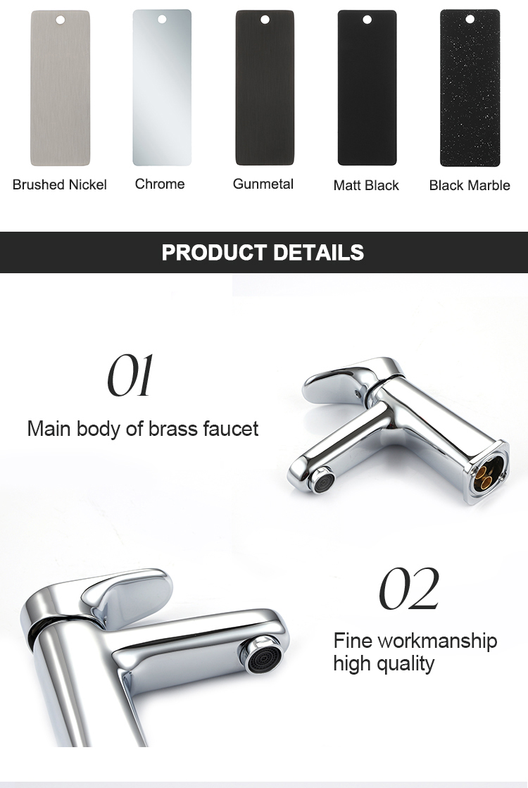 6082 High quality basin faucet zinc single handle chrome waterfall bathroom basin tap faucet