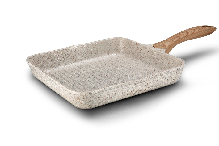 Square Aluminum Die-casting Fry Pan With Handle