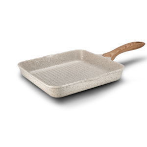 Square Aluminum Die-casting Fry Pan With Handle