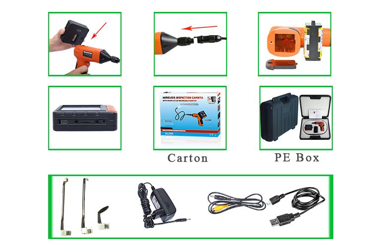 New Endoscope Borescope Tube Inspection 360 degree Rotatable Video Camera