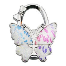 Portable Bag Hooks and Accessories: Frosted Butterfly Folding Buckles for Ladies' Bags and Purse Holding