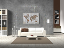 World Map Wall Art Home Decor