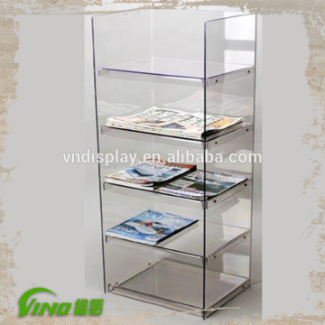 Acrylic Magazine Display Stand , Magazine Holder , Acrylic Magazine Rack