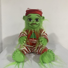 Grinch Baby Stuffed Plush Doll - Christmas Home Decor and Kids Gift Ideas