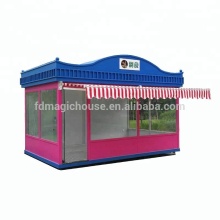 Prefab bungalow street food cart mall food kiosk for sale