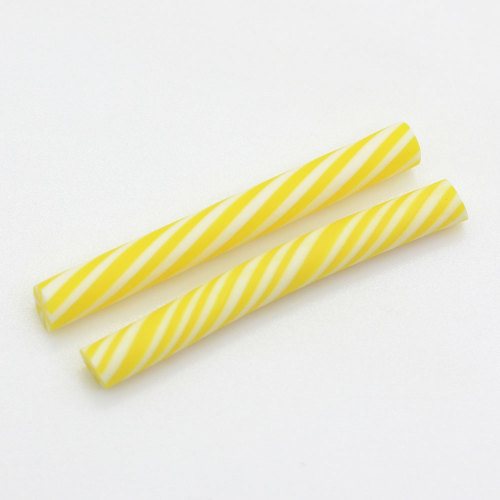 Moda popolare colorata 5 cm Swirl Candy Polymer Clay Kawaii Flatback Cabochons per abbellimento artigianale