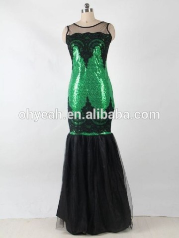 Mermaid hem long evening dress