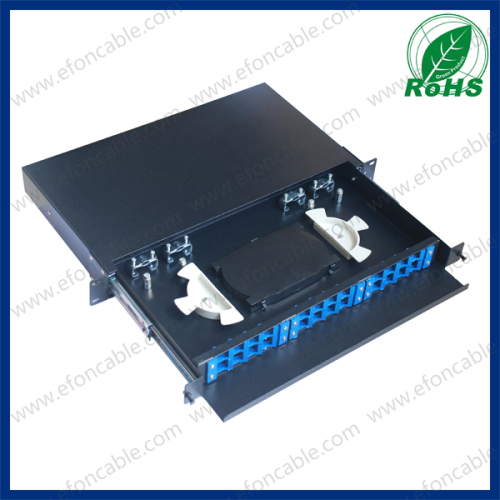 1u 19-Inch 12/24 Port Sc/FC/LC Rack Mount Fiber Optic Patch Panel