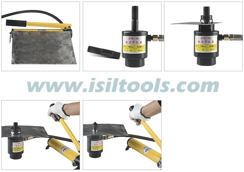 Igeelee Hydraulic Hole Digger Syk-8A/B Hydraulic Hole Punch Tool Hydraulic Knockout Tool Hydraulic Hole Puncher