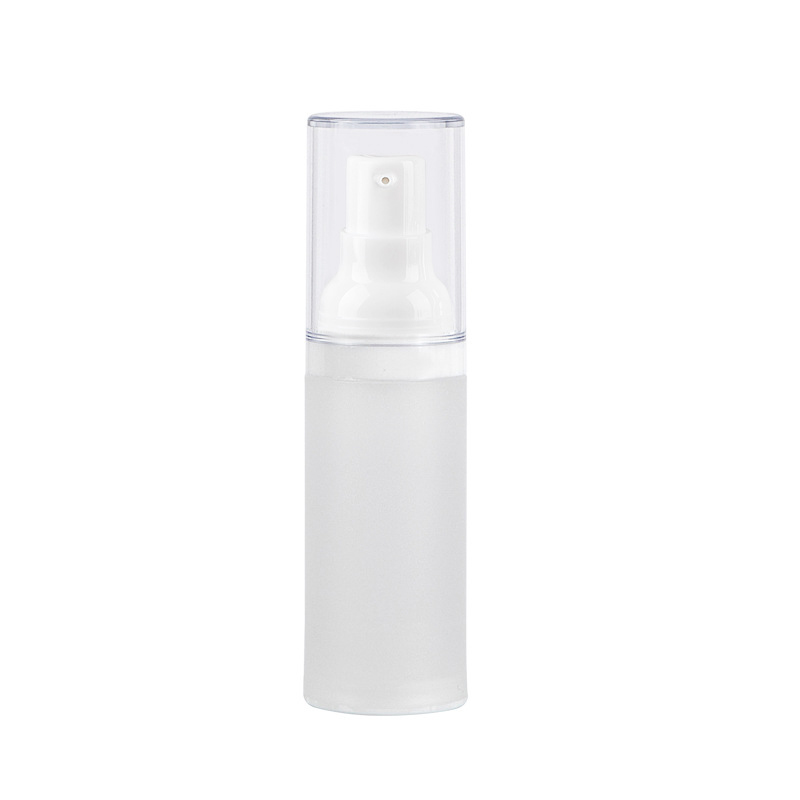 Flacon de lotion airless givré pour emballage cosmétique transparent