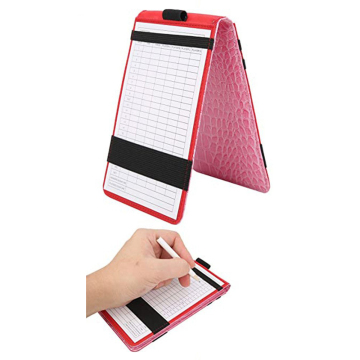 PU Leather Pro Golf Score Card and Yardage Wallet with Pen Loop