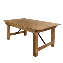 Wholesale Vintage Wooden Folding Farm Table for Wedding Event Dining