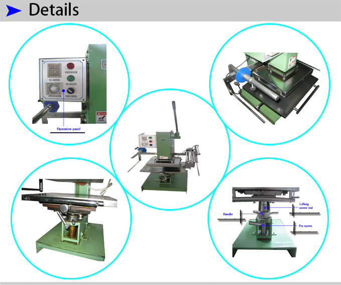 Machine manuelle de dorure de serviette Manual Napkin Gilding Machine