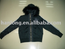 stock ladies' coat with hoody