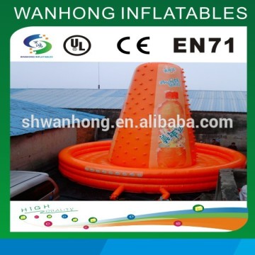 Orange Inflatable rock climbing , inflatable rock climbing wall on sale