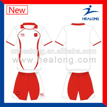 Red Amd White Striped Soccer Clothes, Soccer Uniform