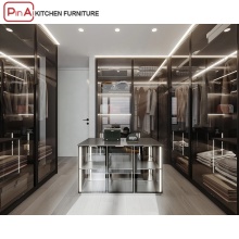PINAI Nordic Aluminum Frame Metal Glass Door Custom Wardrobe Closet Systems