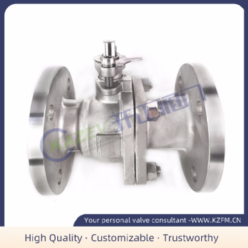 Two-piece flange ball valve