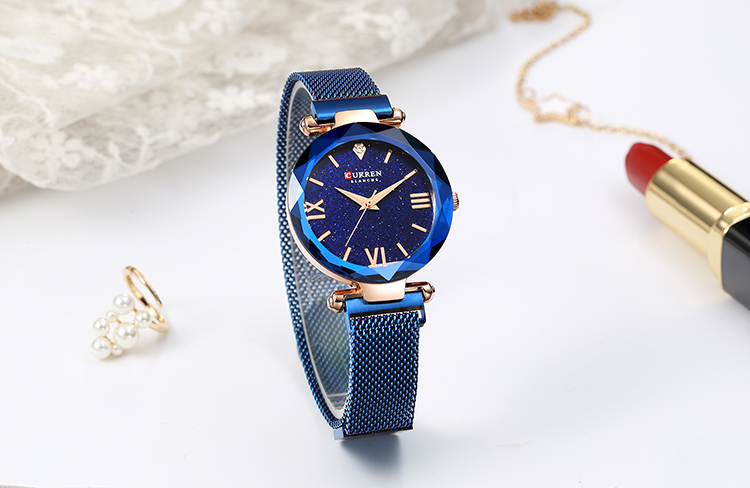 CURREN Women 9063 Quartz Wristwatch Luxury Branded Fashion Style Lady Watch