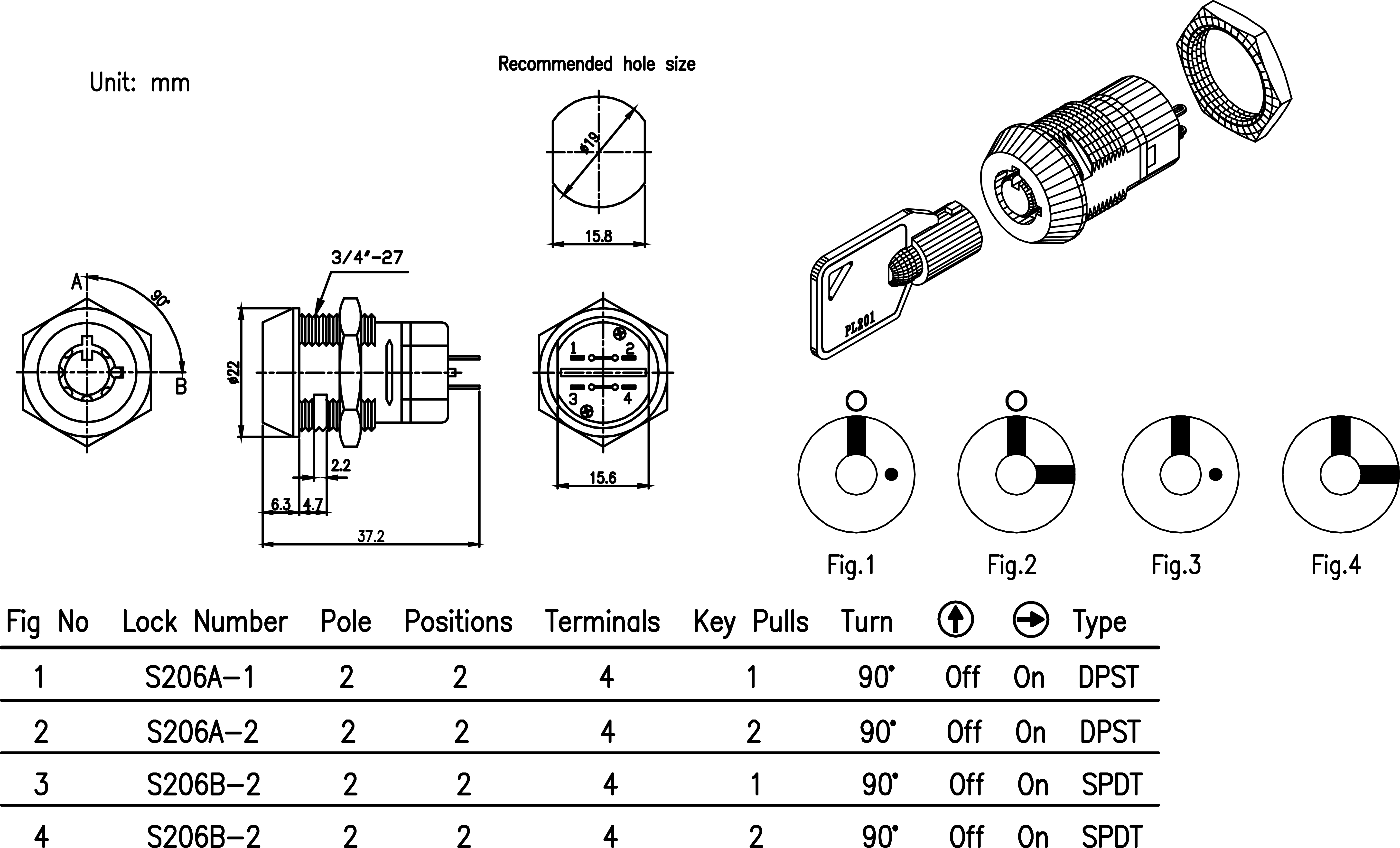 Key Switch Lock