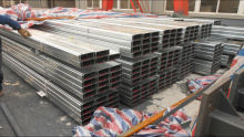 C &amp; Z Purlins Structural Steel Members , Saw Steel Structure Components