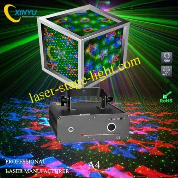 Sound Activated Full Color Rgb Flower Gobo Mini Red Laser Stage Lighting Effects 120mw  A4