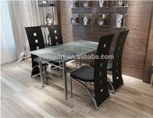 dinning table set dining room 5 pieces type glass top metal frame dining table